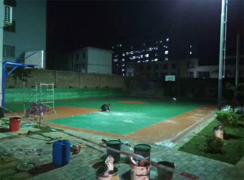硅pU施工工藝，塑膠籃球場(chǎng)施工流程.jpg